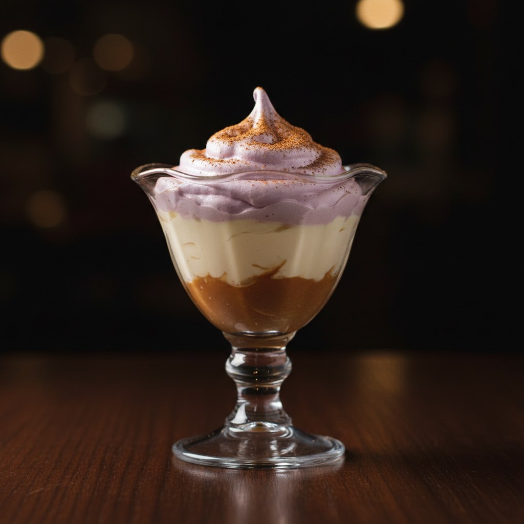 Suspiro a la limena con merengue de oporto